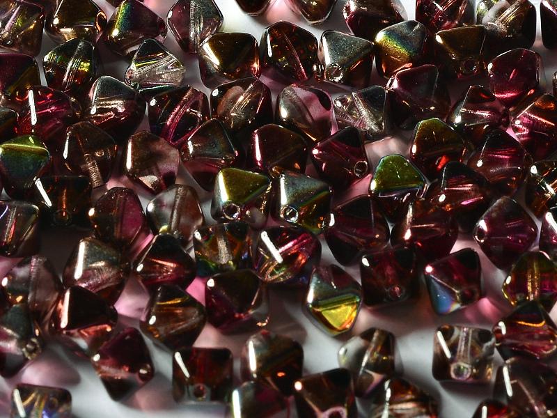 Bicone Beads 6 mm, Crystal Magic Wine, Czech Glass