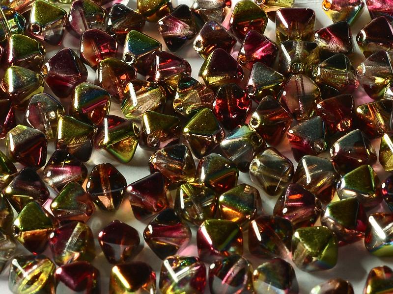 Bicone Beads 6 mm, Crystal Magic Apple, Czech Glass