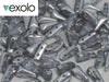 Vexolo® beads 5x8 mm, 2 Holes, Crystal Labrador, Czech Glass