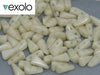 Vexolo® beads 5x8 mm, 2 Holes, Alabaster Champagne Luster, Czech Glass