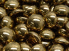 Czech Glass Cabochons 14 mm, Dark Gold Metallic, Czech Glass