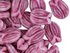 Tulip Bell Beads 16x11 mm, Pink Matte With Fuchsia Streaks, Czech Glass