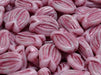 Tulip Bell Beads 16x11 mm, Opaque Pink with Fuchsia Streaks, Czech Glass