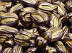 Tulip Bell Beads 16x11 mm, Crystal Vega Luster with Golden Streaks, Czech Glass