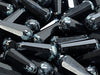 Firepolished Drop Beads 20x9 mm, Jet Black With Bronze Luster Edging, Czech Glass