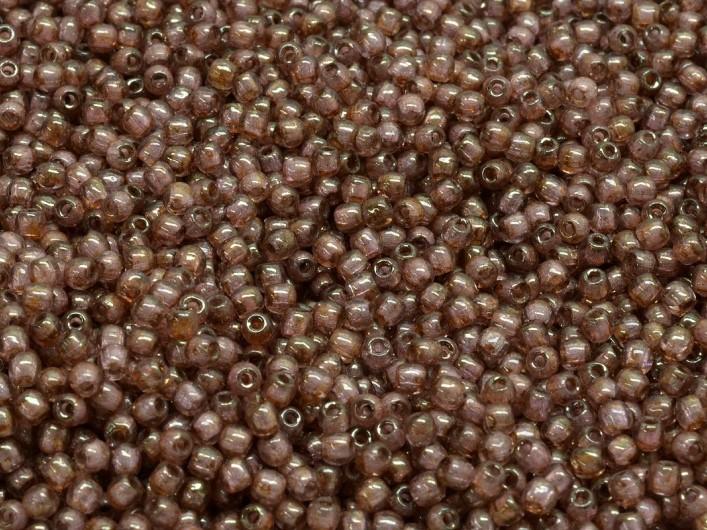 Round Beads 2 mm, Crystal Lila Gold Luster, Czech Glass
