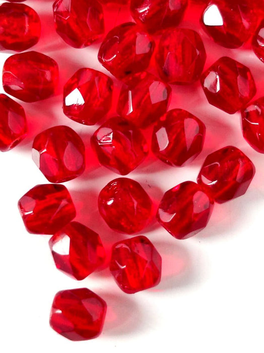 7200 pcs Fire Polished Faceted Beads Round, 3mm, Dark Ruby (Garnet), Czech Glass