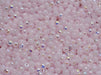 Round Beads 3 mm, Light Pink Opal AB, Czech Glass