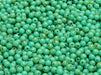 Round Beads 3 mm, Turquoise Green Travertine Dark, Czech Glass