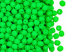 Fire Polished Faceted Beads Round 4 mm, Green Neon, Czech Glass