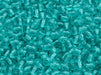Round Beads 4 mm, Transparent Aquamarine Green, Czech Glass