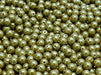 Round Beads 4 mm, Alabaster Pearl Pearlescent Khaki, Czech Glass