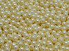 Round Beads 4 mm, Alabaster Pearl Pearlescent Cream, Czech Glass