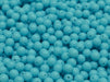 Round Beads 4 mm, Opaque Turquoise Blue, Czech Glass