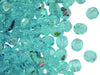 Fire Polished Faceted Beads Round 6 mm, Light Aquamarine AB, Czech Glass