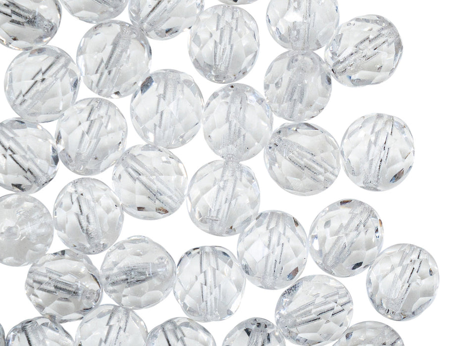 480 pcs Fire Polished Faceted Beads Round, 8mm, Crystal Clear, Czech Glass