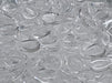 Flat Tear Drop Beads 9x11 mm, Crystal, Czech Glass