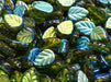 Mint Leaf Beads 10x8 mm, Olivine AB, Czech Glass