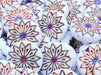 Origami Flower Beads 18 mm, White Alabaster Matte Full Sliperit, Czech Glass