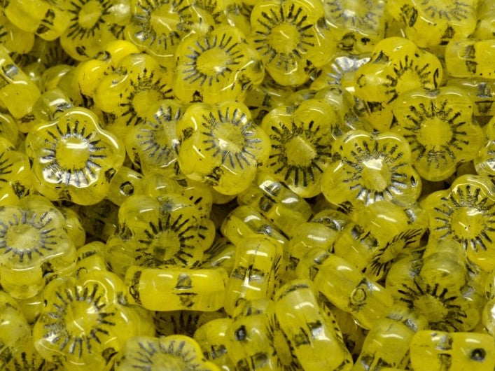 Sunset Flower Beads 10 mm, R0812 43815, Czech Glass