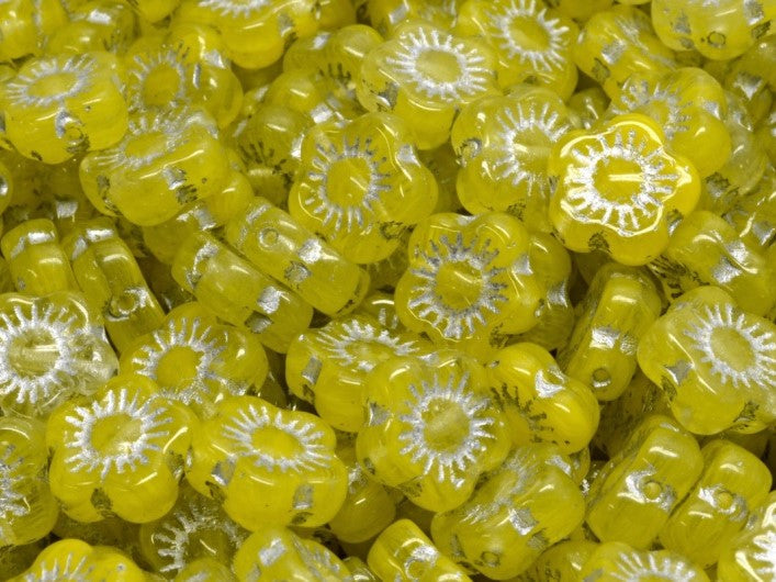 Sunset Flower Beads 10 mm, R0812 54201, Czech Glass