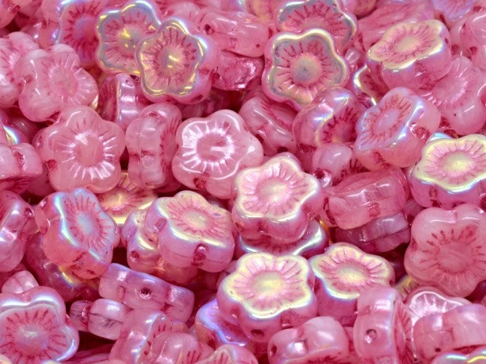 Sunset Flower Beads 10 mm, R0201 28701 54321, Czech Glass