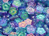 Sunset Flower Beads 10 mm, Crystal 28701 48023, Czech Glass