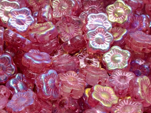Sunset Flower Beads 10 mm, Crystal 28701 54321, Czech Glass