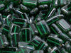 Table Cut Rectangle Beads 12x8 mm, Light Emerald Travertine, Czech Glass